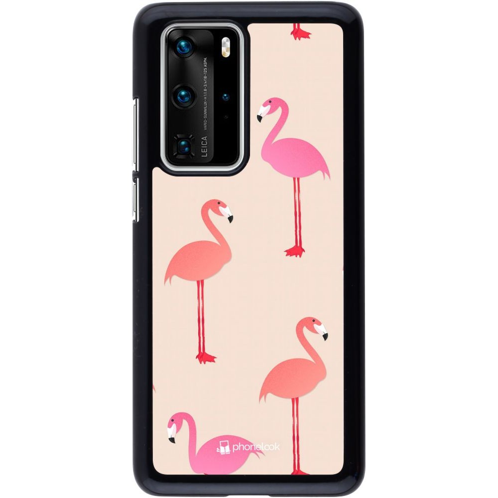 Coque Huawei P40 Pro - Pink Flamingos Pattern
