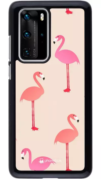 Coque Huawei P40 Pro - Pink Flamingos Pattern