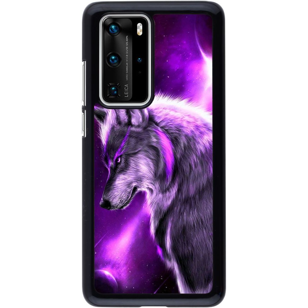 Coque Huawei P40 Pro - Purple Sky Wolf