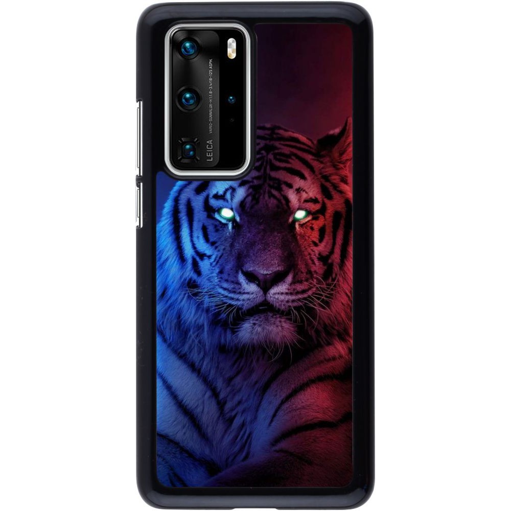 Coque Huawei P40 Pro - Tiger Blue Red