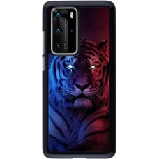 Coque Huawei P40 Pro - Tiger Blue Red