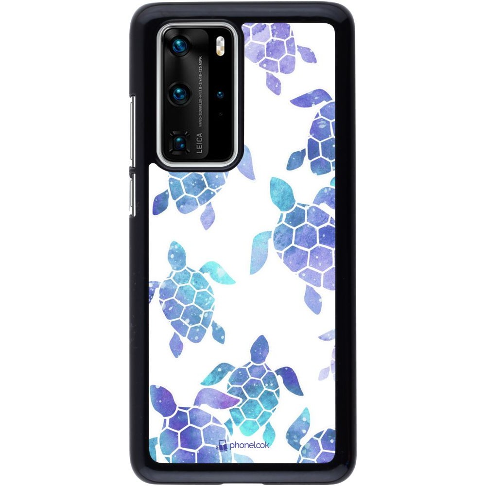Coque Huawei P40 Pro - Turtles pattern watercolor