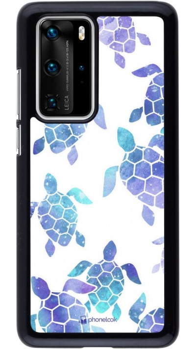 Coque Huawei P40 Pro - Turtles pattern watercolor