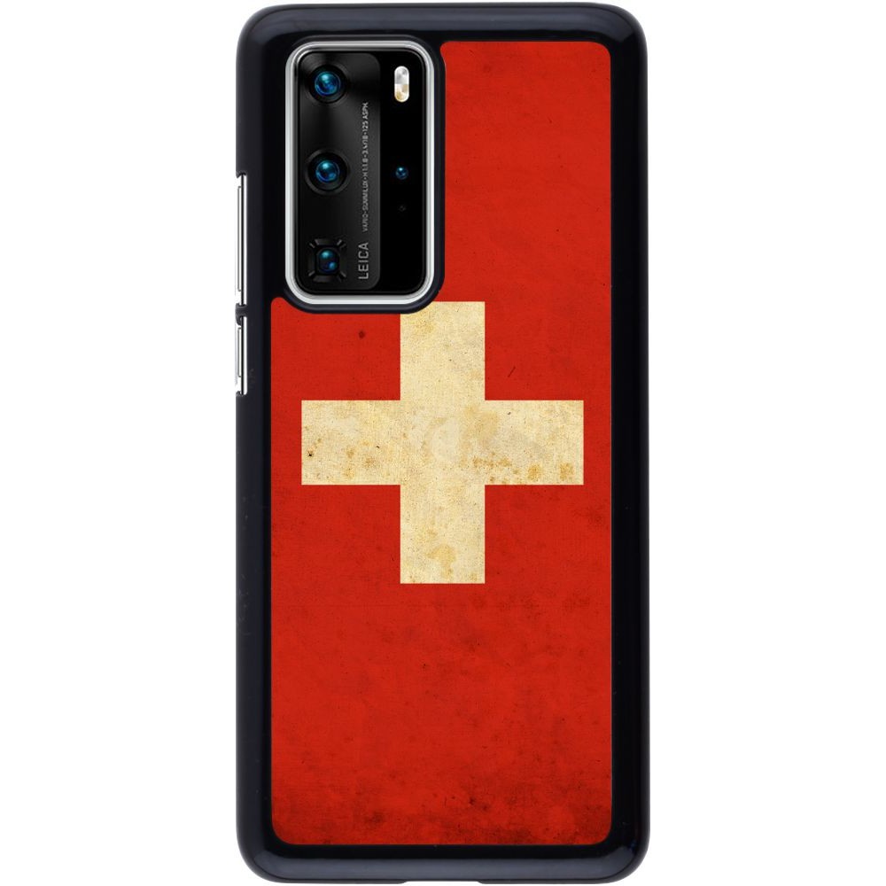 Coque Huawei P40 Pro - Vintage Flag SWISS