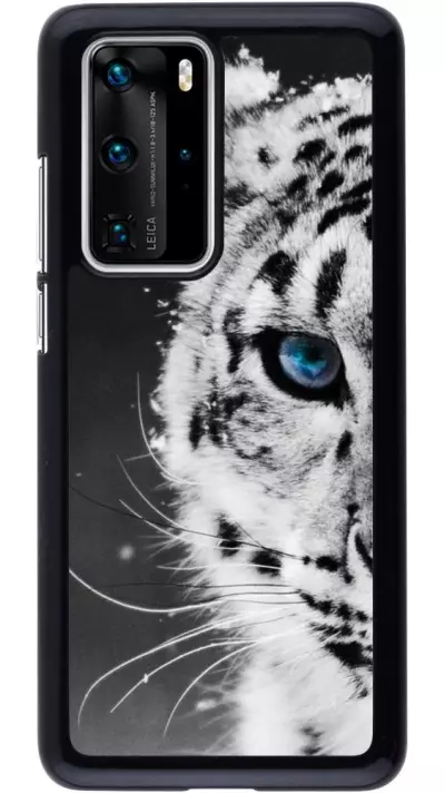 Coque Huawei P40 Pro - White tiger blue eye