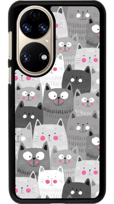 Coque Huawei P50 - Chats gris troupeau