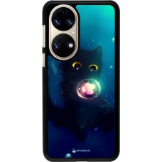 Coque Huawei P50 - Cute Cat Bubble