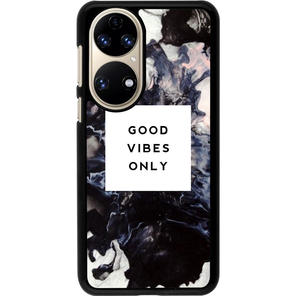 Coque Huawei P50 - Marble Good Vibes Only