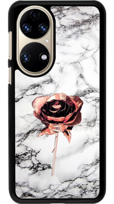 Coque Huawei P50 - Marble Rose Gold