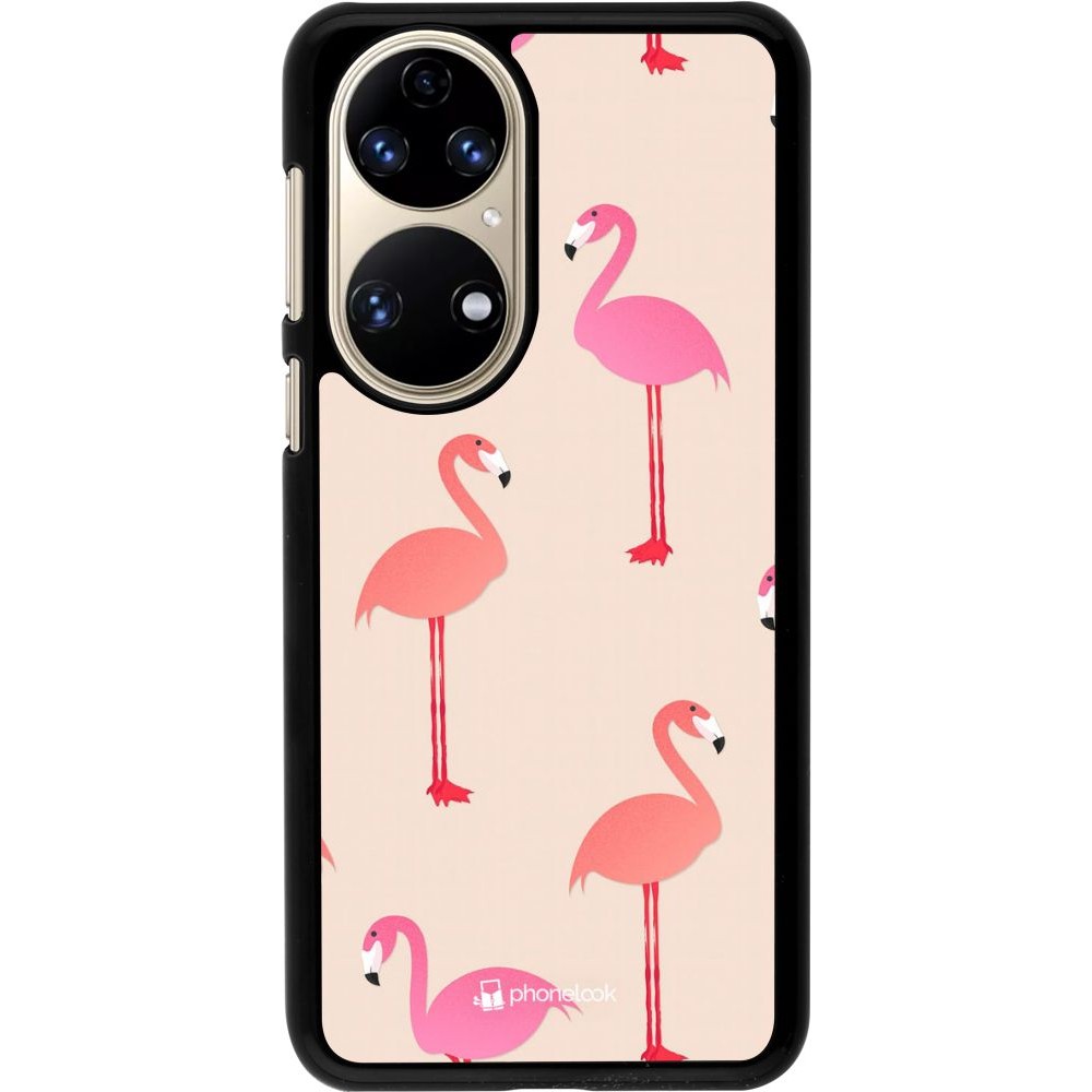 Hülle Huawei P50 - Pink Flamingos Pattern