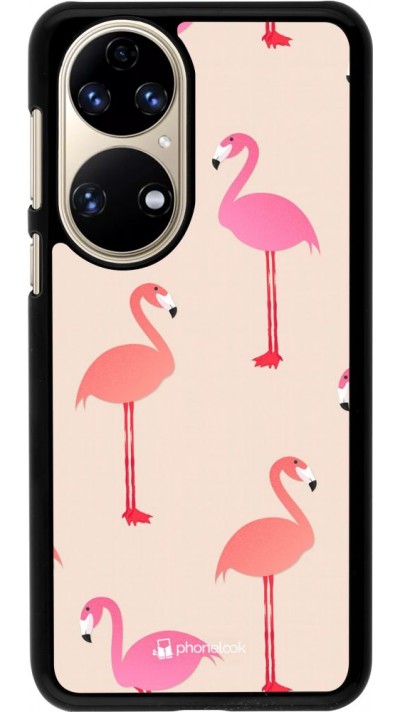 Coque Huawei P50 - Pink Flamingos Pattern