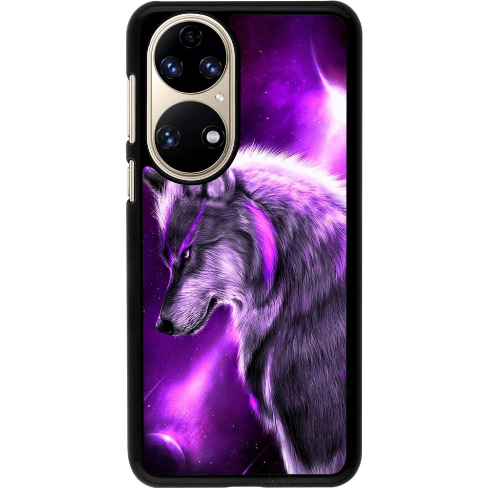 Coque Huawei P50 - Purple Sky Wolf