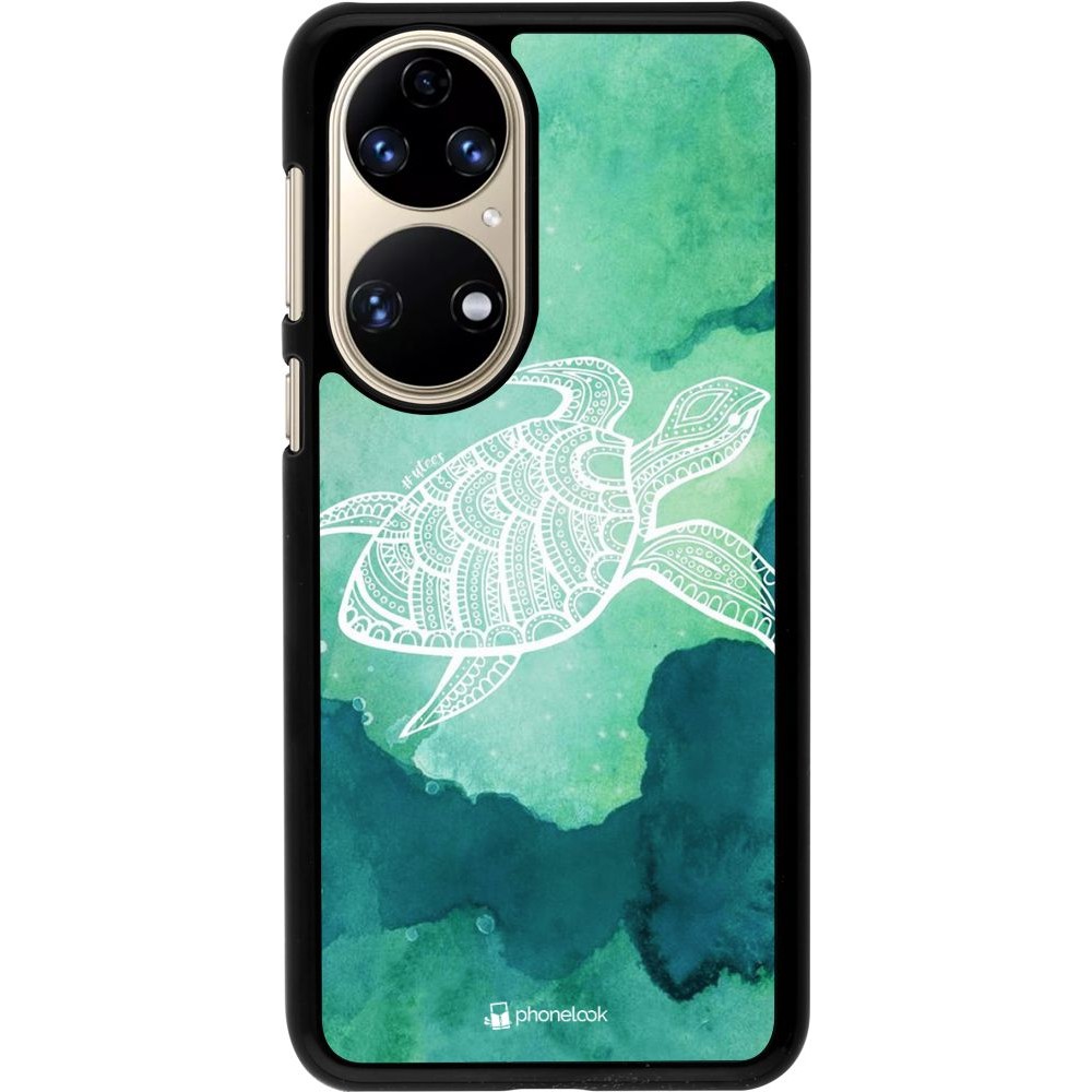 Coque Huawei P50 - Turtle Aztec Watercolor