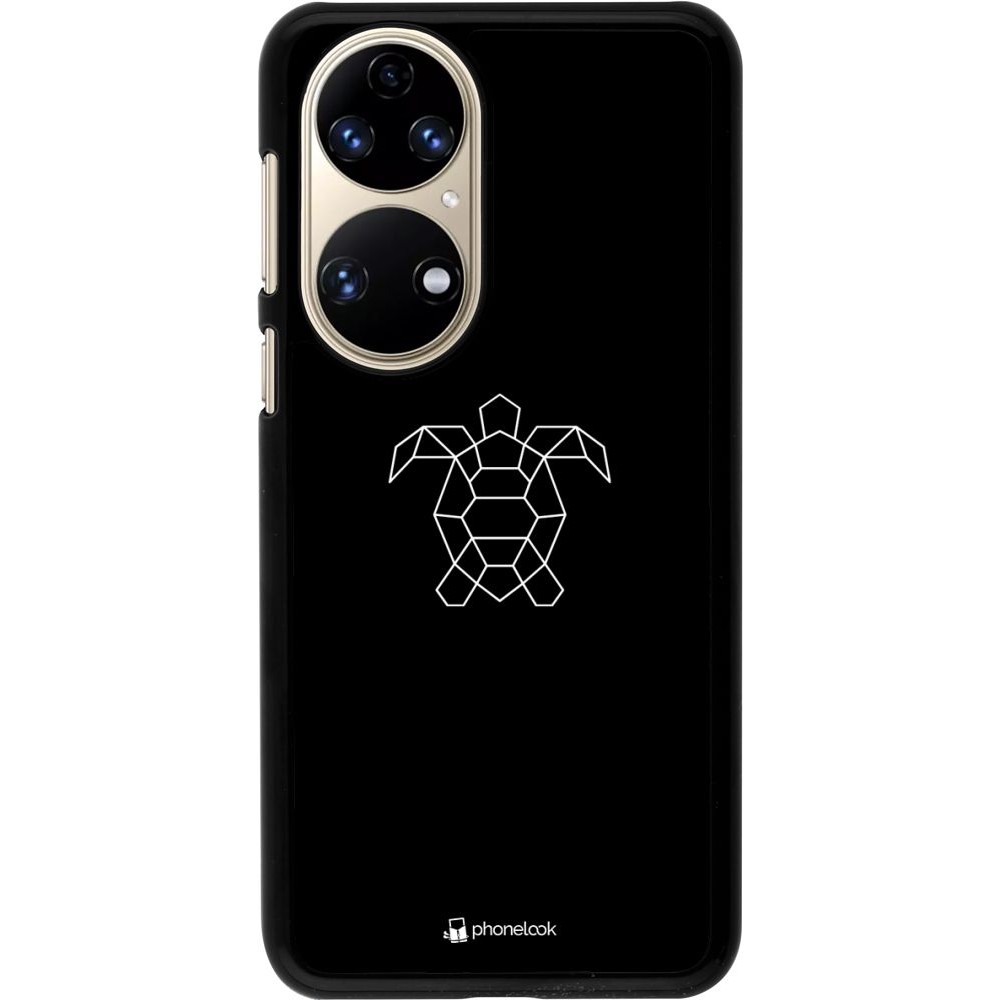 Coque Huawei P50 - Turtles lines on black