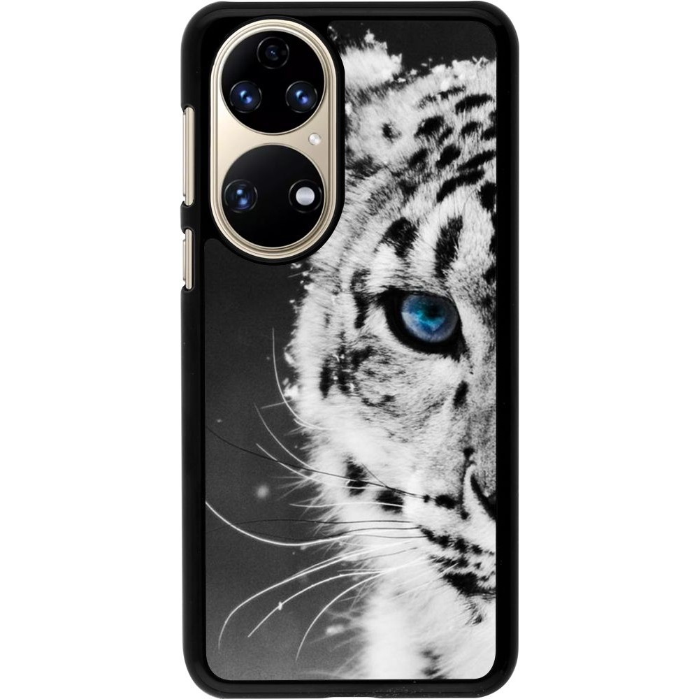 Hülle Huawei P50 - White tiger blue eye