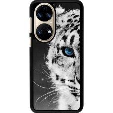 Coque Huawei P50 - White tiger blue eye