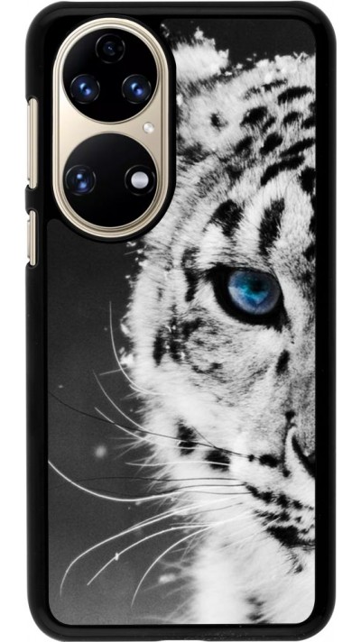 Coque Huawei P50 - White tiger blue eye