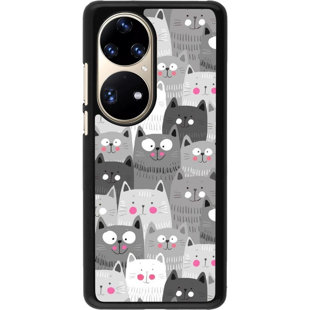 Coque Huawei P50 Pro - Chats gris troupeau