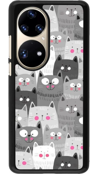 Coque Huawei P50 Pro - Chats gris troupeau