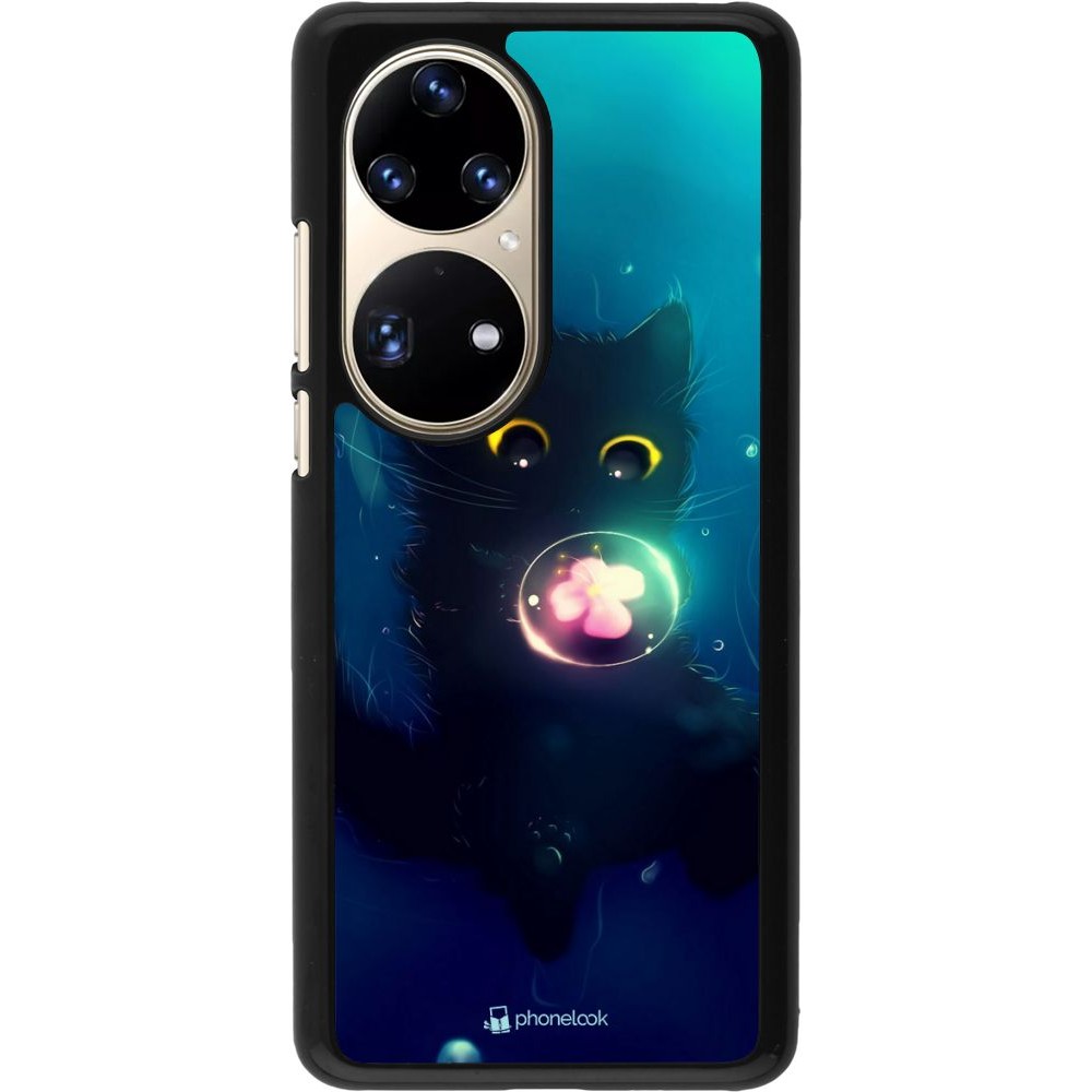 Coque Huawei P50 Pro - Cute Cat Bubble