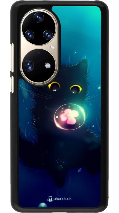 Coque Huawei P50 Pro - Cute Cat Bubble