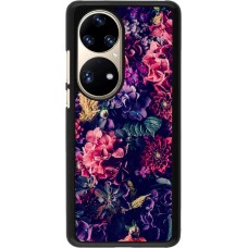 Coque Huawei P50 Pro - Flowers Dark