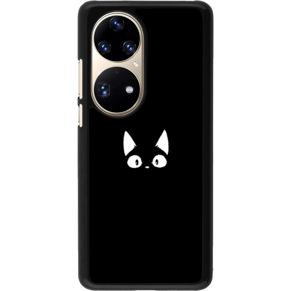 Coque Huawei P50 Pro - Funny cat on black