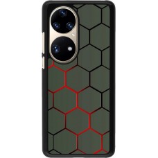 Coque Huawei P50 Pro - Geometric Line red