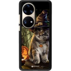 Coque Huawei P50 Pro - Halloween 21 Witch cat