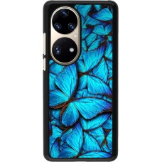 Coque Huawei P50 Pro - Papillon - Bleu