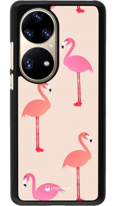 Coque Huawei P50 Pro - Pink Flamingos Pattern