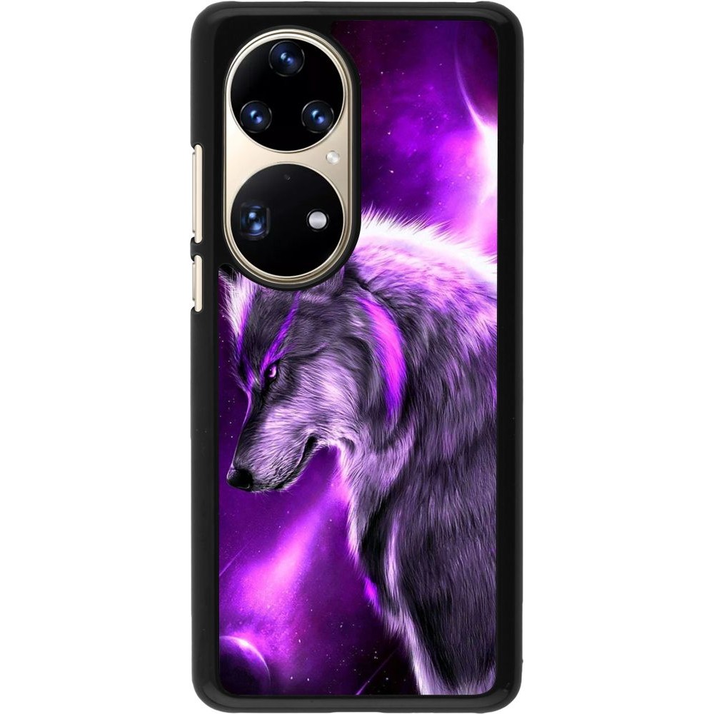 Hülle Huawei P50 Pro - Purple Sky Wolf