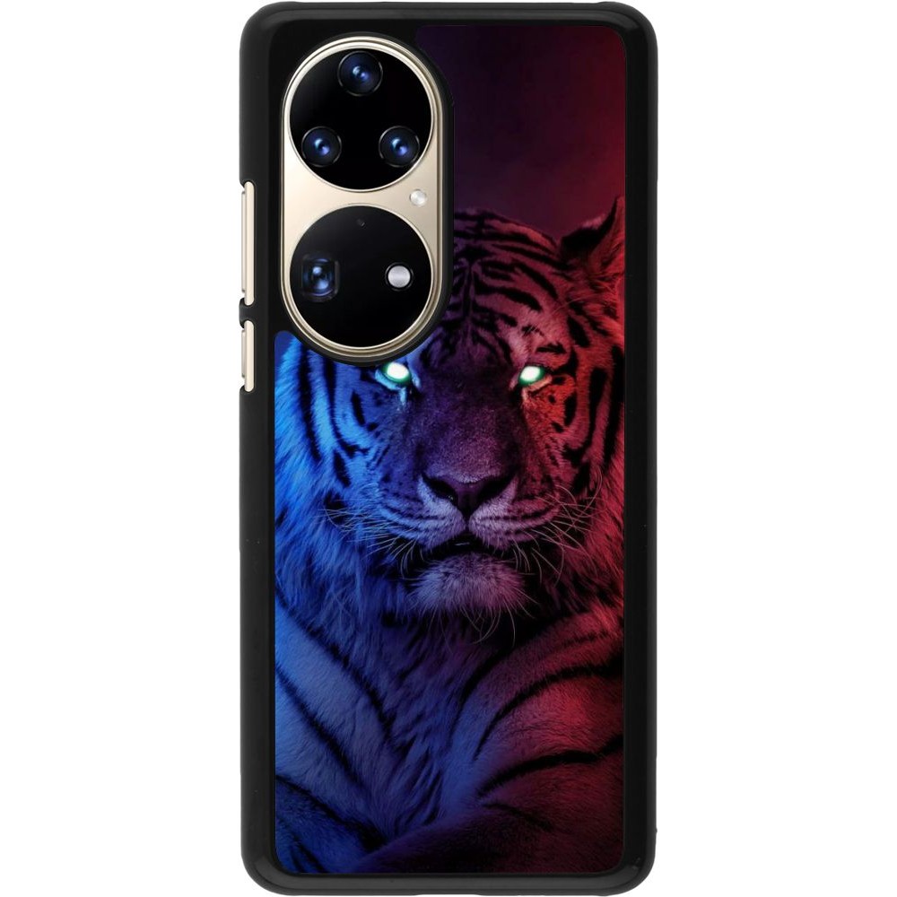 Coque Huawei P50 Pro - Tiger Blue Red