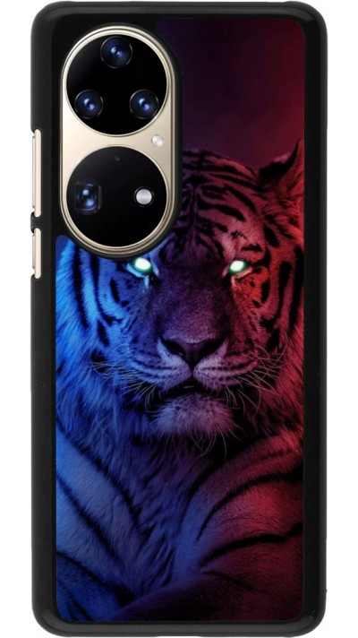 Coque Huawei P50 Pro - Tiger Blue Red