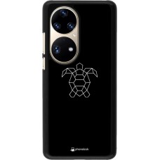 Coque Huawei P50 Pro - Turtles lines on black