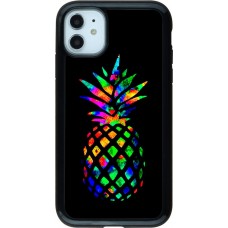 Coque iPhone 11 - Hybrid Armor noir Ananas Multi-colors
