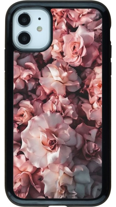 Coque iPhone 11 - Hybrid Armor noir Beautiful Roses