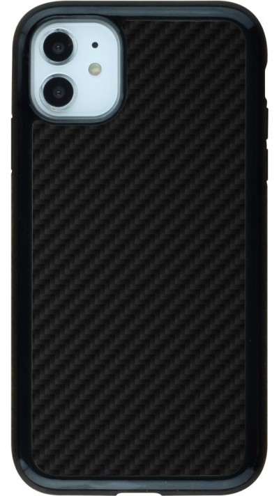 Coque iPhone 11 - Hybrid Armor noir Carbon Basic
