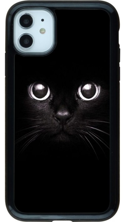 Coque iPhone 11 - Hybrid Armor noir Cat eyes