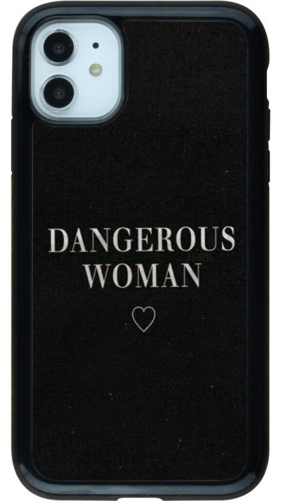Coque iPhone 11 - Hybrid Armor noir Dangerous woman