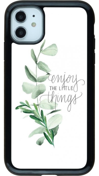 Coque iPhone 11 - Hybrid Armor noir Enjoy the little things