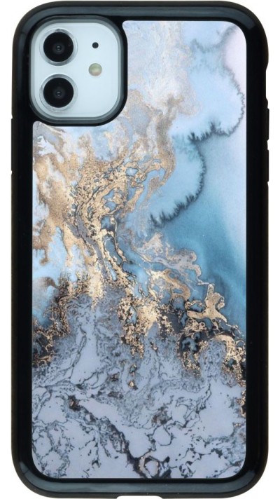 Coque iPhone 11 - Hybrid Armor noir Marble 04