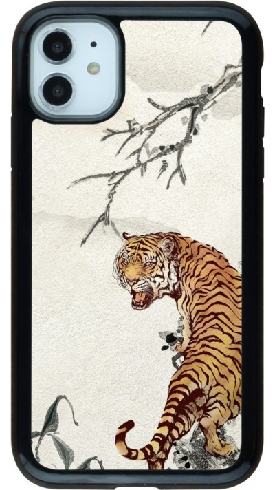 Coque iPhone 11 - Hybrid Armor noir Roaring Tiger