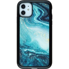 Coque iPhone 11 - Hybrid Armor noir Sea Foam Blue