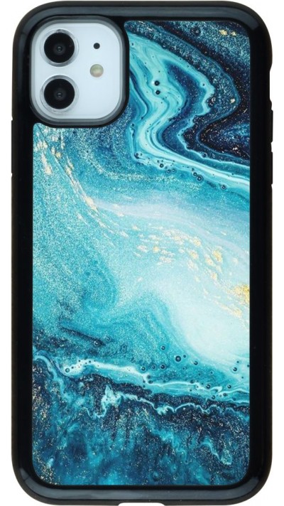 Coque iPhone 11 - Hybrid Armor noir Sea Foam Blue