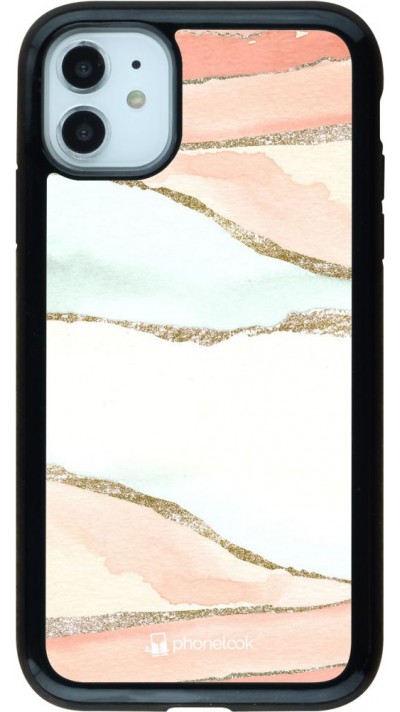 Coque iPhone 11 - Hybrid Armor noir Shimmering Orange