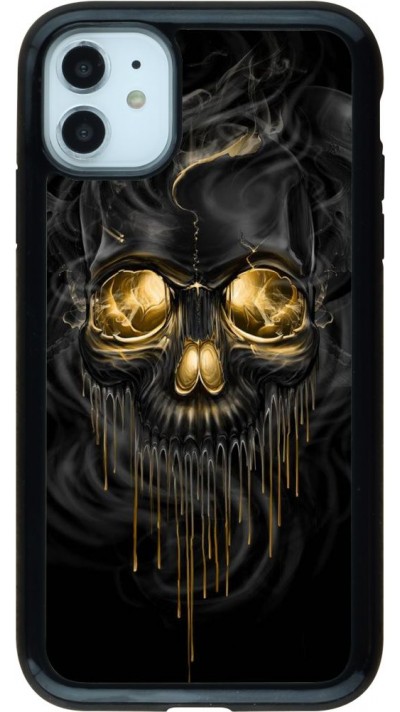 Coque iPhone 11 - Hybrid Armor noir Skull 02