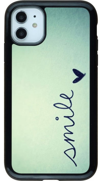 Coque iPhone 11 - Hybrid Armor noir Smile