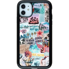 Coque iPhone 11 - Hybrid Armor noir Summer 20 collage