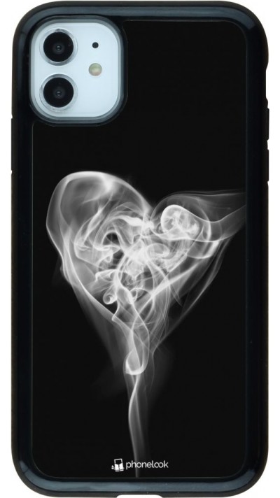 Coque iPhone 11 - Hybrid Armor noir Valentine 2022 Black Smoke